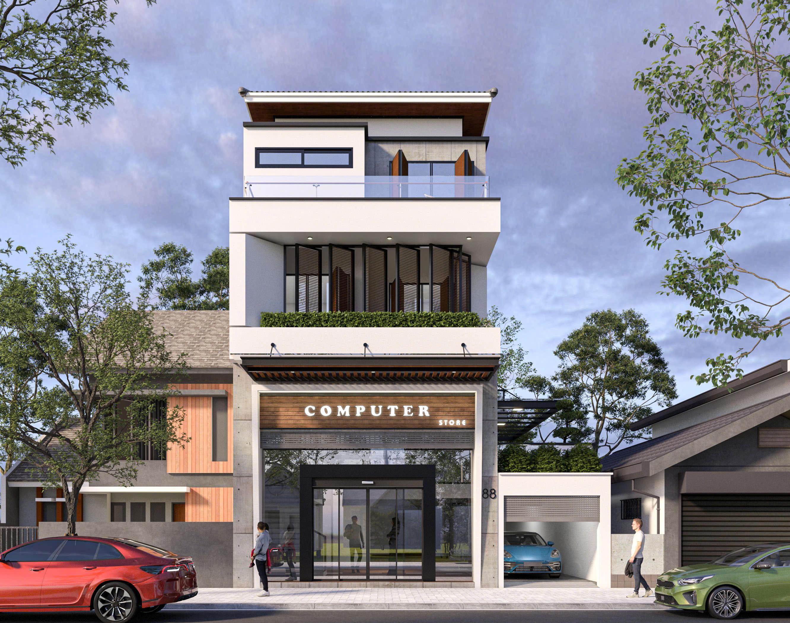 Nhà phố thương mại, Shophouse — Diễn họa 3D · DAN ASE